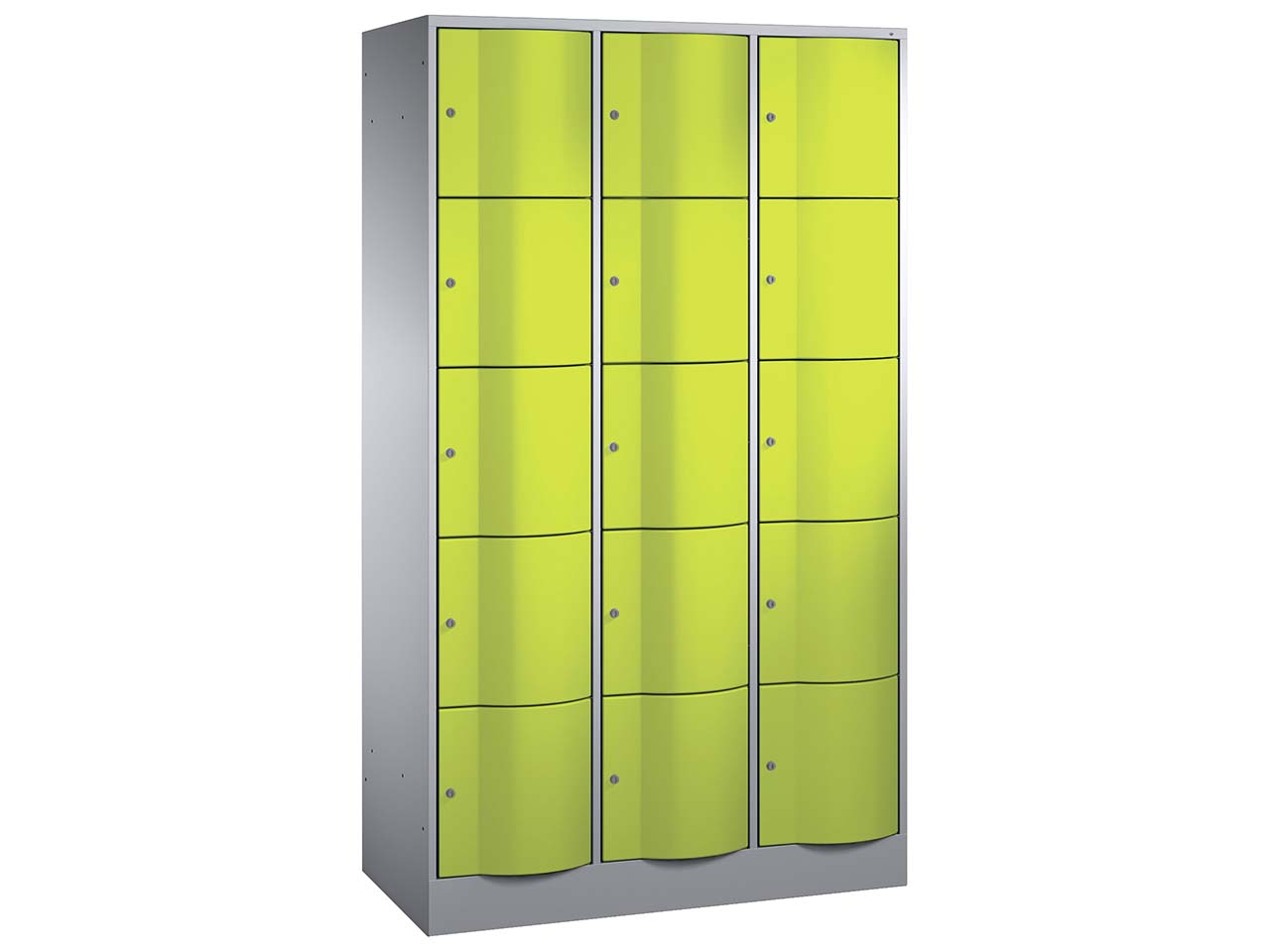 Schließfachschrank 3 Türme lg/gr 5er