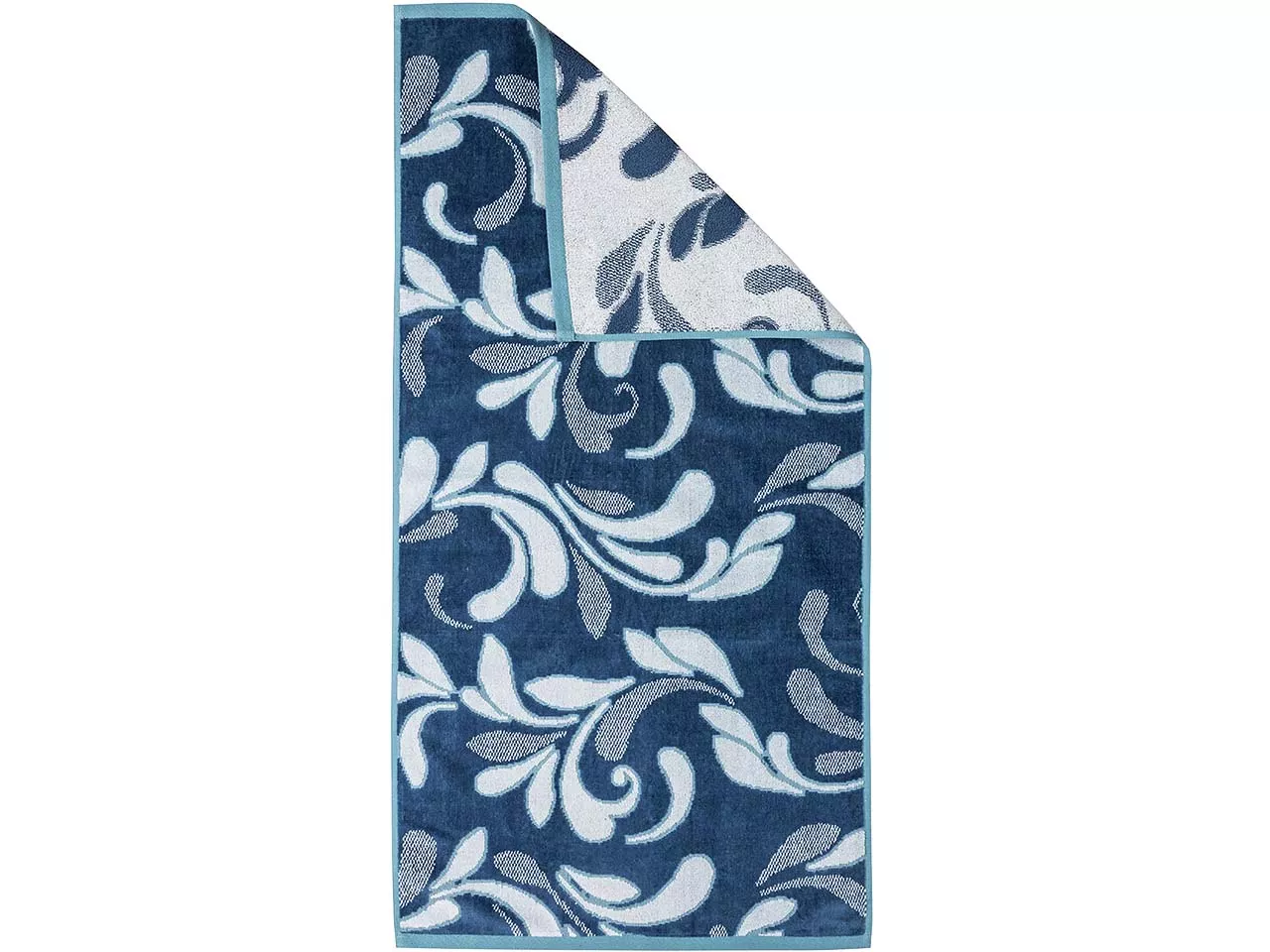 tranquillo Bio-Handtuch "FLORAL" 100 x 50 cm, blue ocean