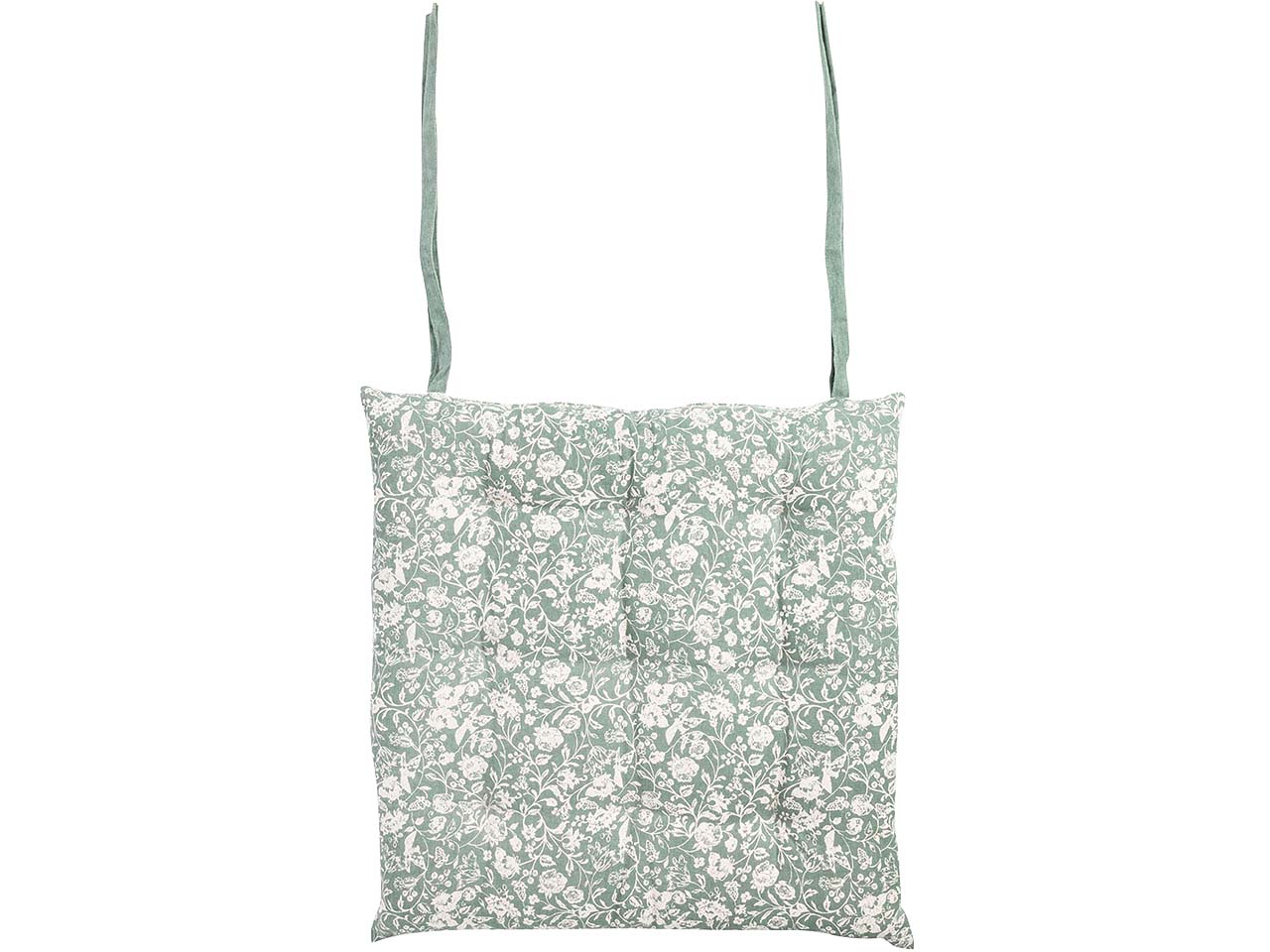 tranquillo Sitzkissen "FLORAL" 40 x 40 cm, weiß/grün