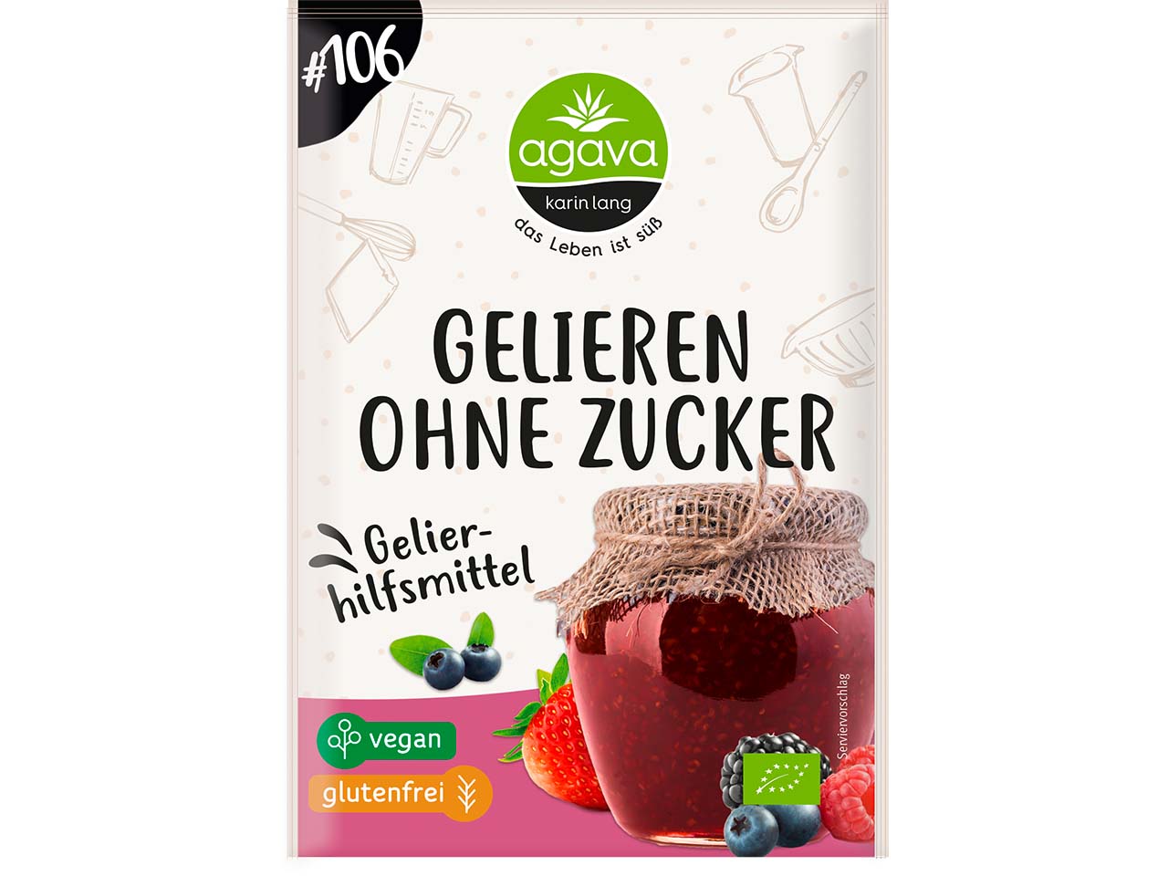 agava Bio-Gelierhilfe "Gelieren ohne Zucker", 22 g