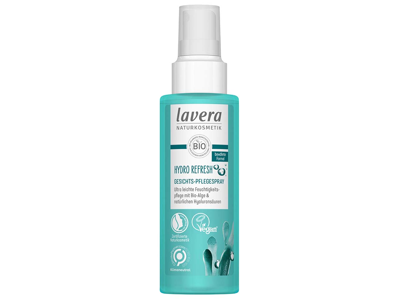 lavera Bio-Gesichtspflege-Spray "Hydro Refresh" mit Bio-Alge, 100 ml