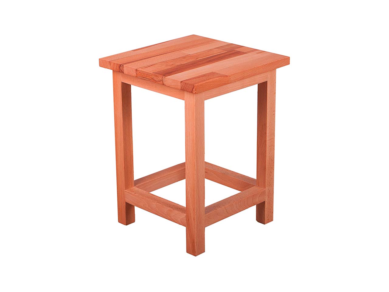 Hocker "MARCO 1" B 30 x T 30 x H 40 cm, Plattenstärke 2 cm, Kernbuche geölt