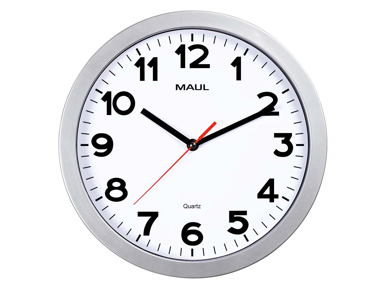MAUL Wanduhr 'MAULstep 30' silber