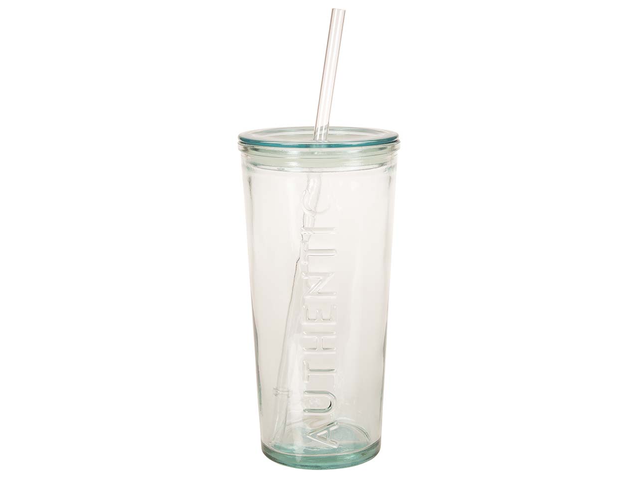 Trinkglas "Authentic to go" aus Recyclingglas 0,5 l