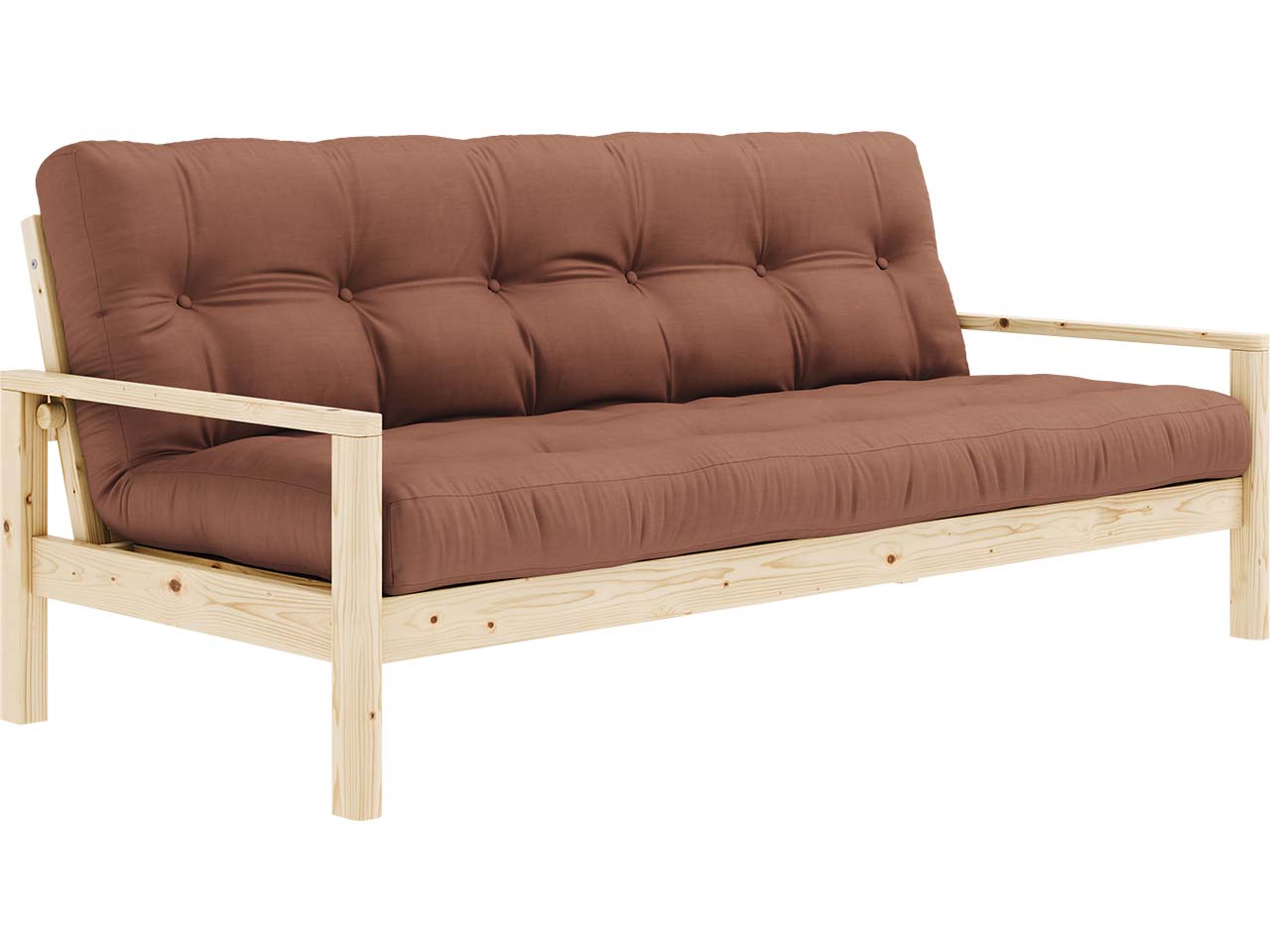 Karup Design Schlafsofa "Knob" klarlackiertes Gestell, clay brown
