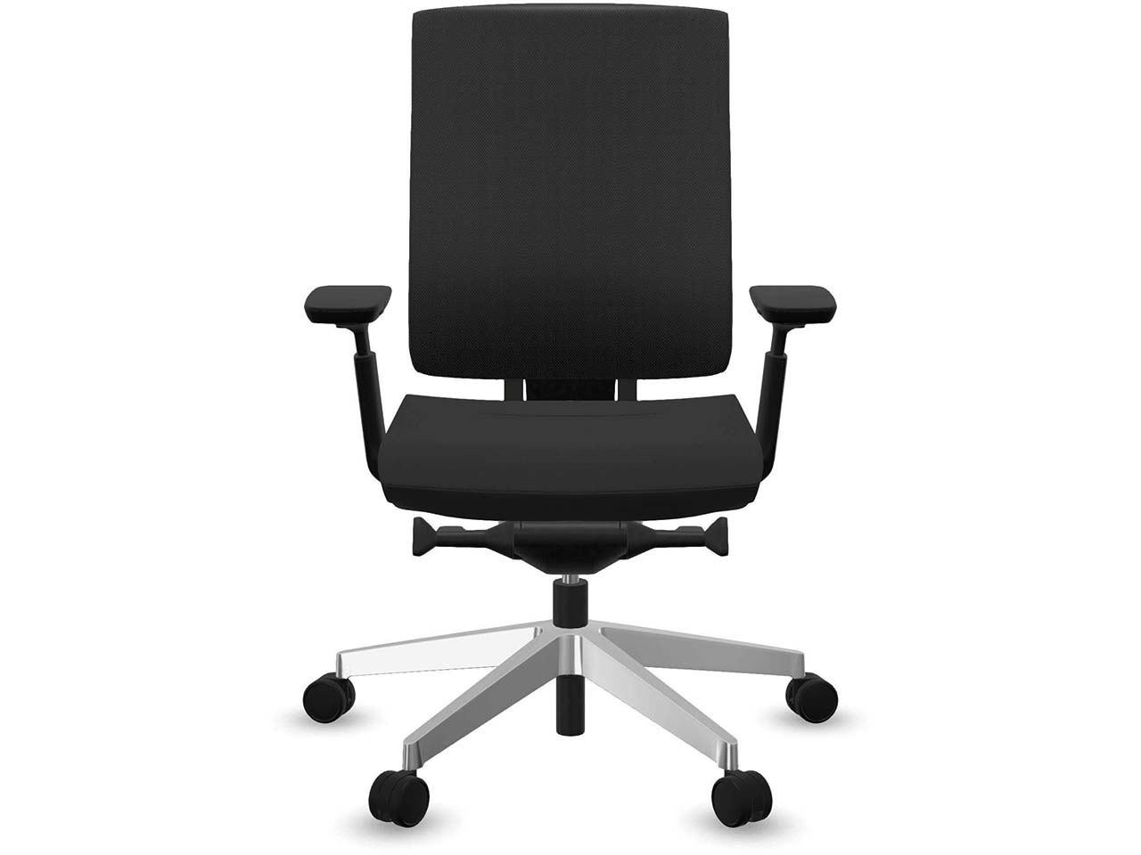 Profim Bürodrehstuhl "XENON NET" mit Armlehnen, Gestell: silber, Sitz: schwarz