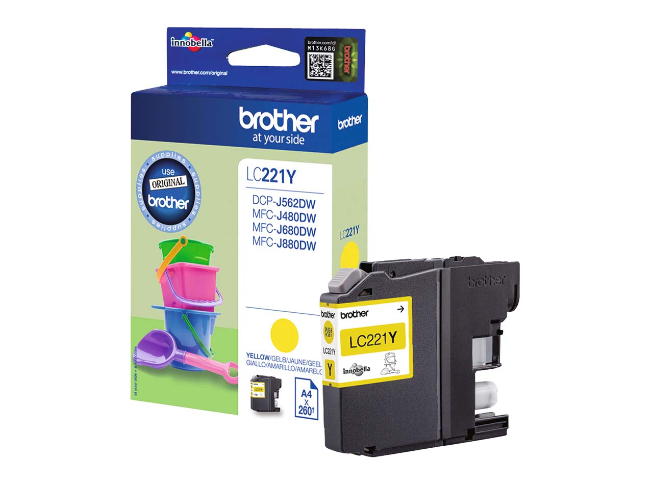 Brother Tintenpatrone LC-221Y gelb