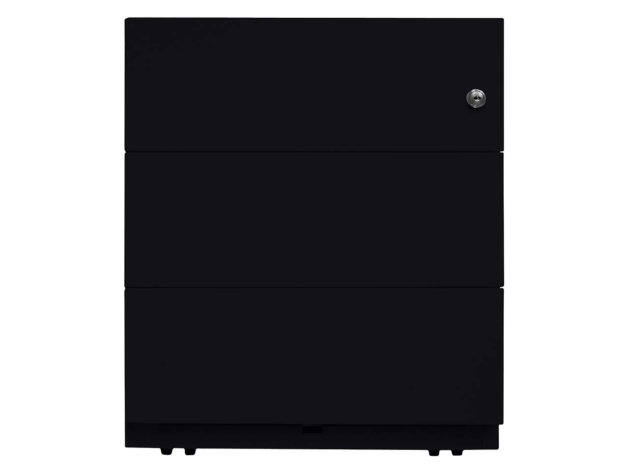 BISLEY Rollcontainer "Note" mit 3 Schubladen T 56,5 cm schwarz