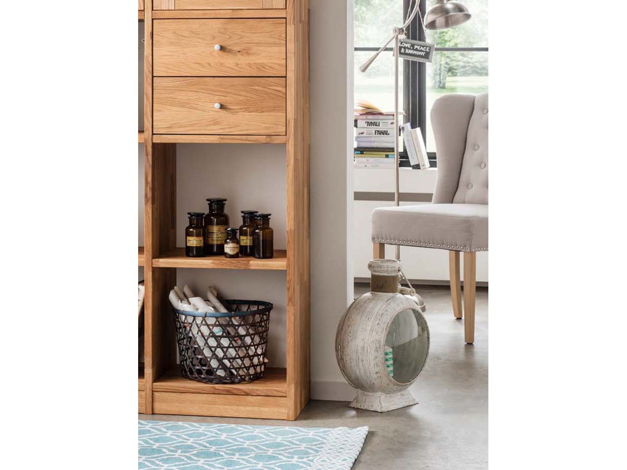 Schubladen für Regal "Grid", Wildeiche geölt, 2 Stk.