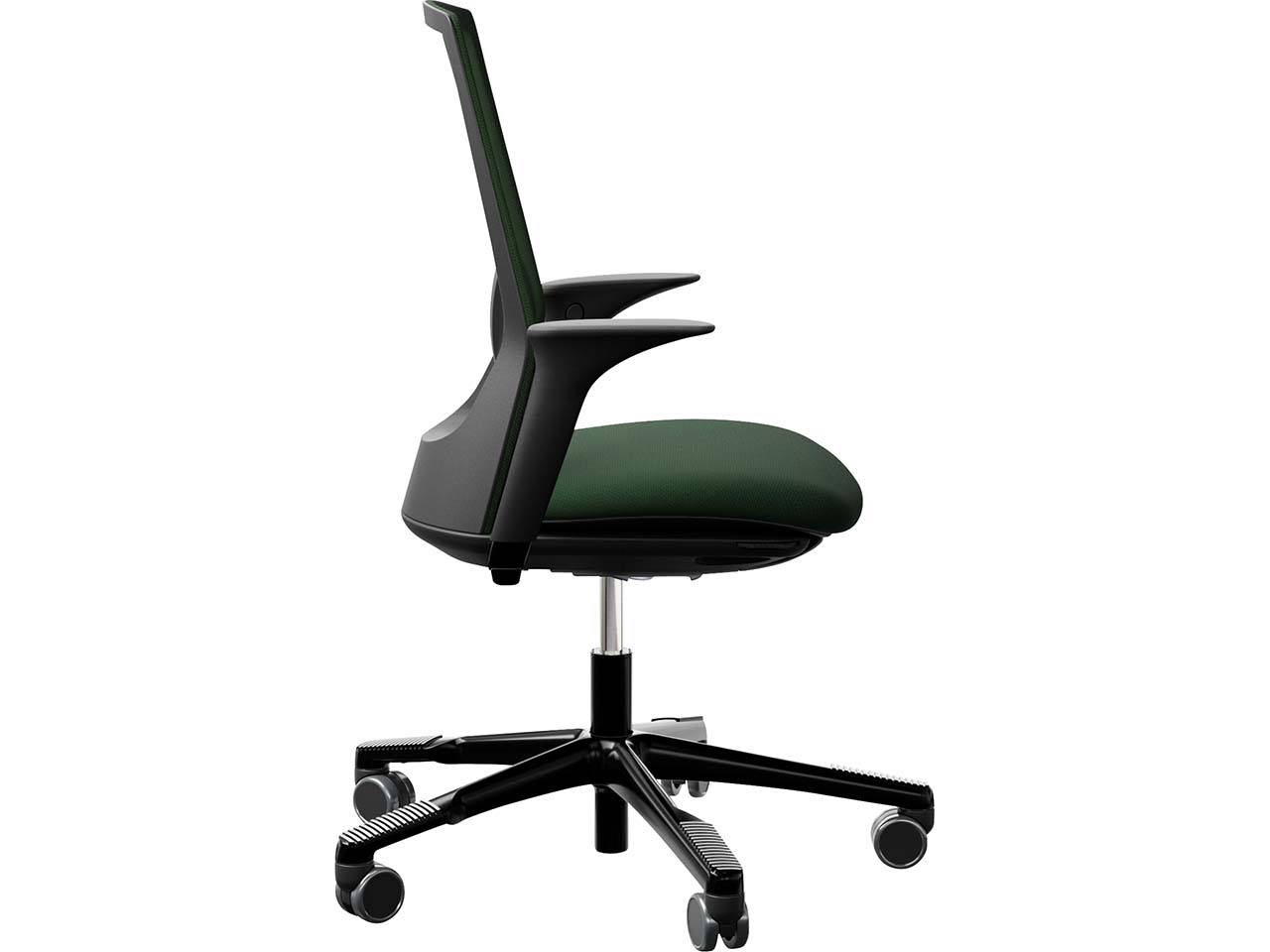 HAG Bürodrehstuhl "Futu mesh 1100-S" mit AL, Gestell: schwarz, Stoff: "FutuKnit" Forest