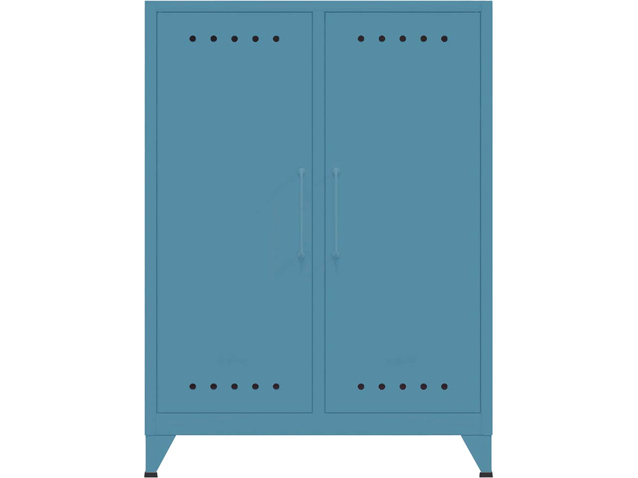 BISLEY Sideboard "Fern" 2 Fachböden, B80xT40xH110cm, blau