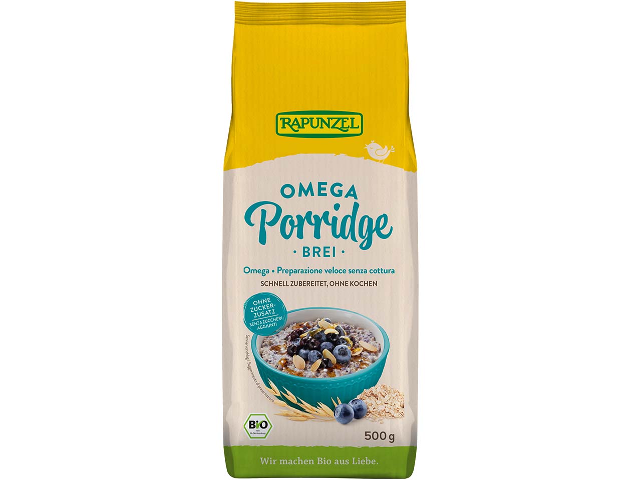RAPUNZEL Bio-Frühstücksbrei/Porridge "Omega", 500 g