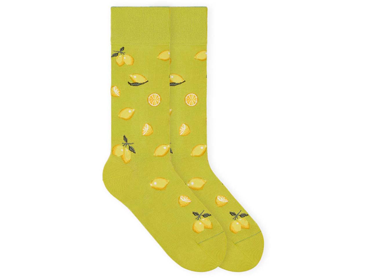 von Jungfeld Bio-Socken 'Zitrone', cyberlime, Gr. 43/46