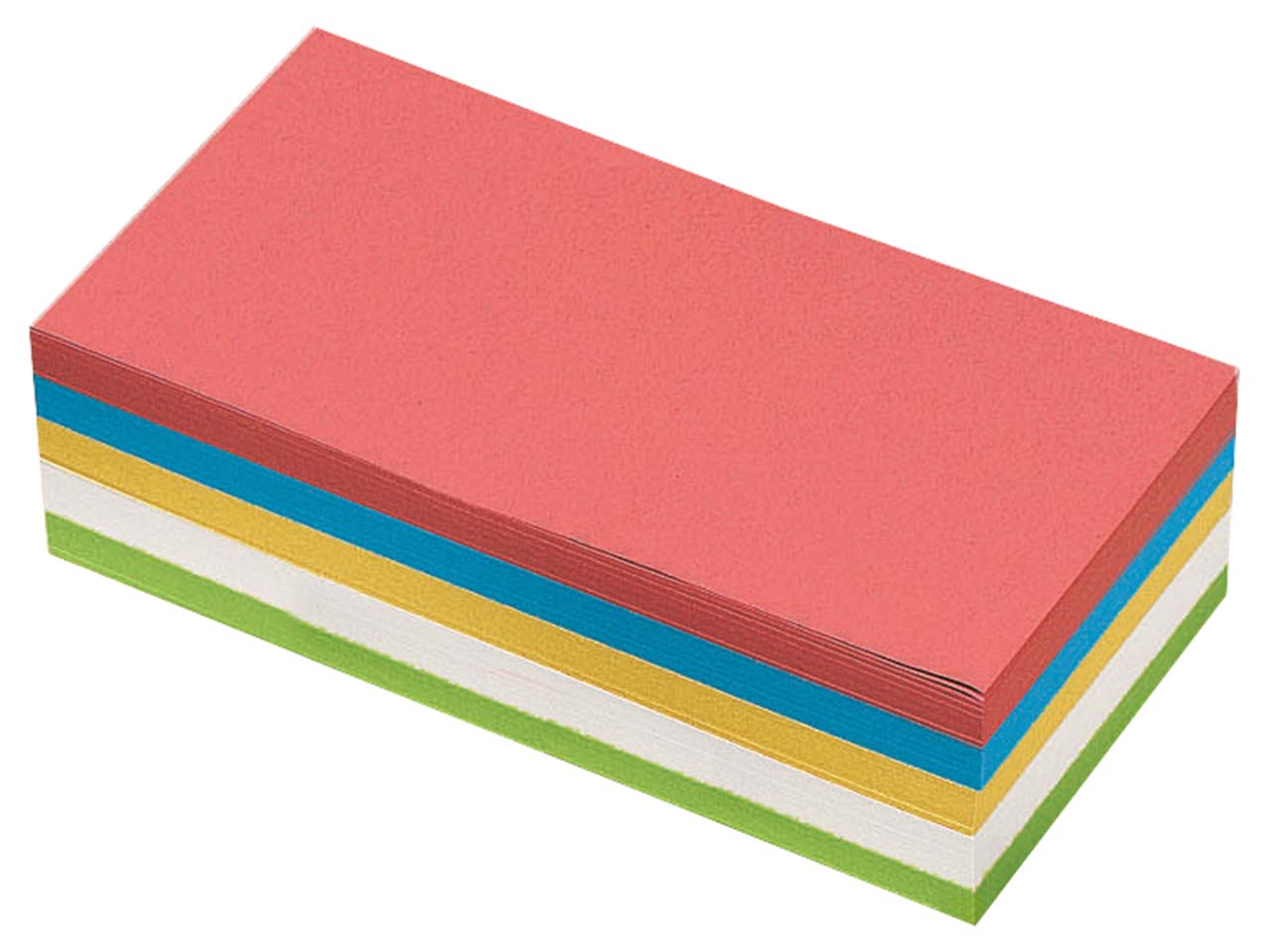 Moderationspapier "Rechteck" 10 x 20 cm, farbig sortiert, selbstklebend, 250 Blatt