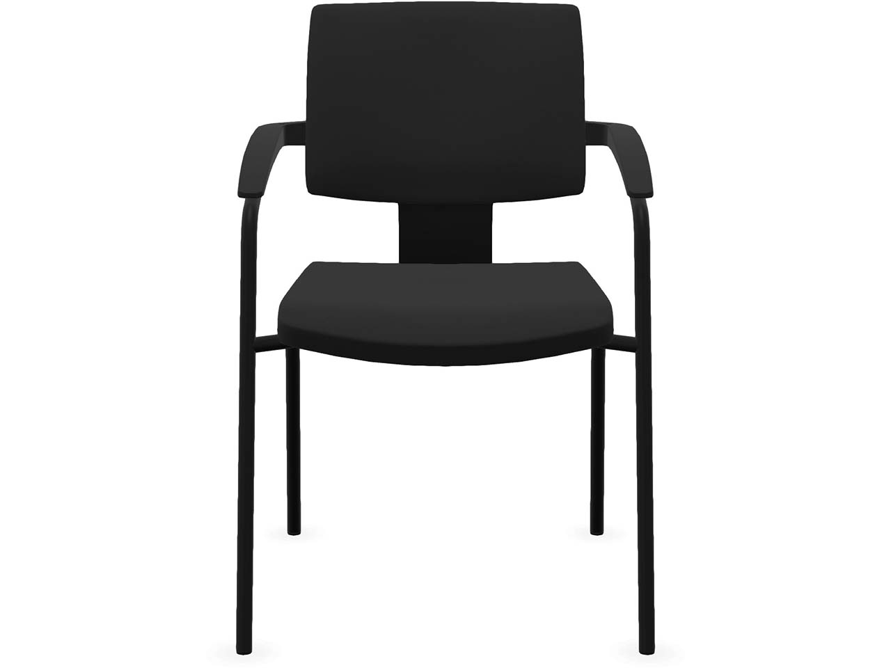 Profim Besucherstuhl "XENON" mit Armlehnen, stapelbar, schwarz, Stoff: schwarz