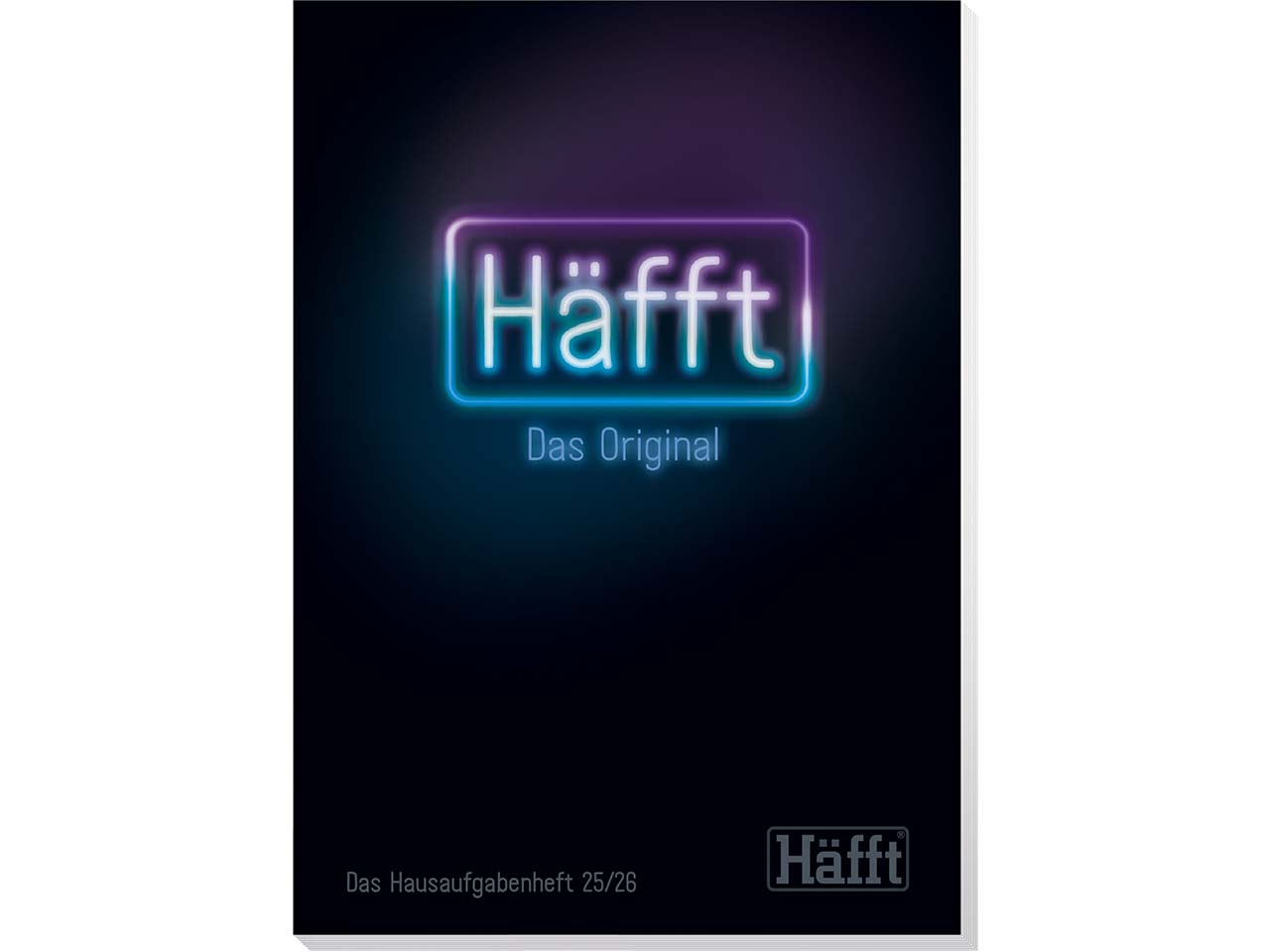 Häfft Hausaufgabenheft 2025/26 DIN A5, Neon Black