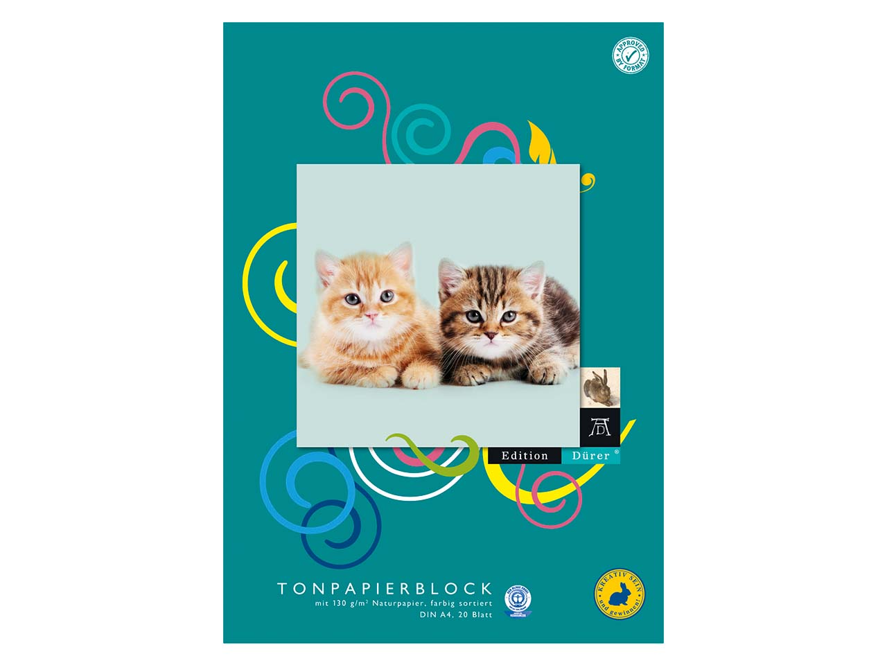 Tonpapierblock "Edition Dürer" geleimt DIN A4 20 Blatt 130 g/m²