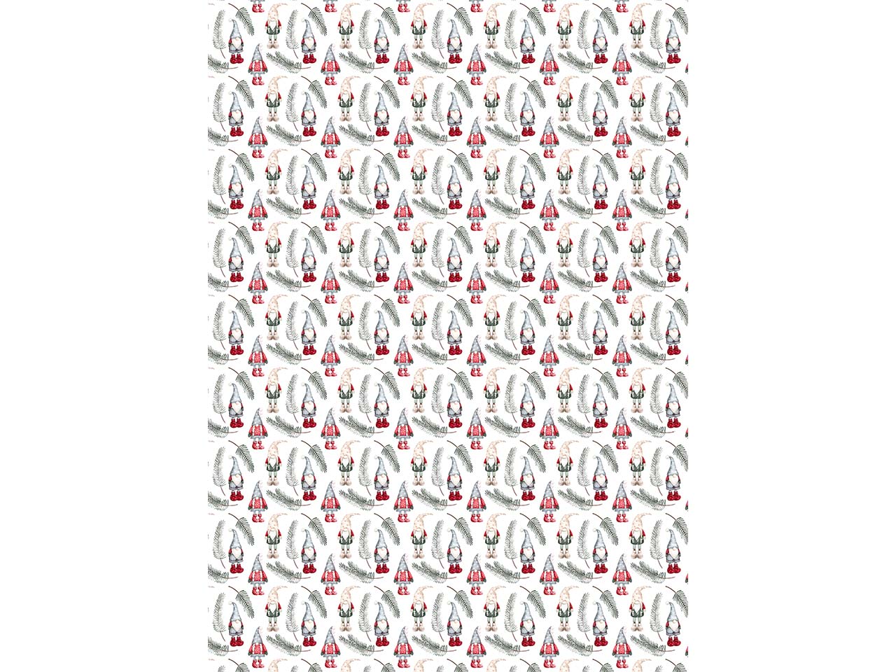 5 Bogen Recycling Geschenkpapier "Zwerge" 50 x 70 cm, 80g/m²