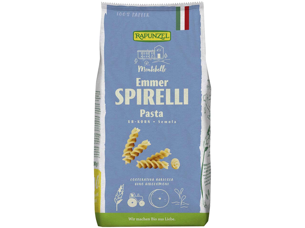 RAPUNZEL Bio-Emmer-Spirelli "Semola", 500 g