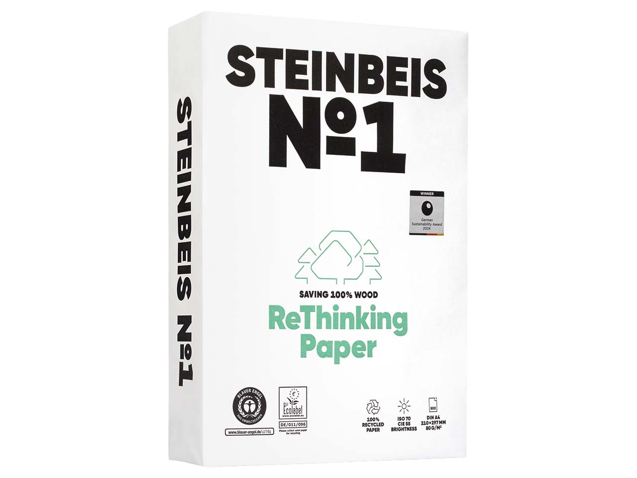 500 Blatt Steinbeis Recycling Kopierpapier 'ClassicWhite' DIN A4