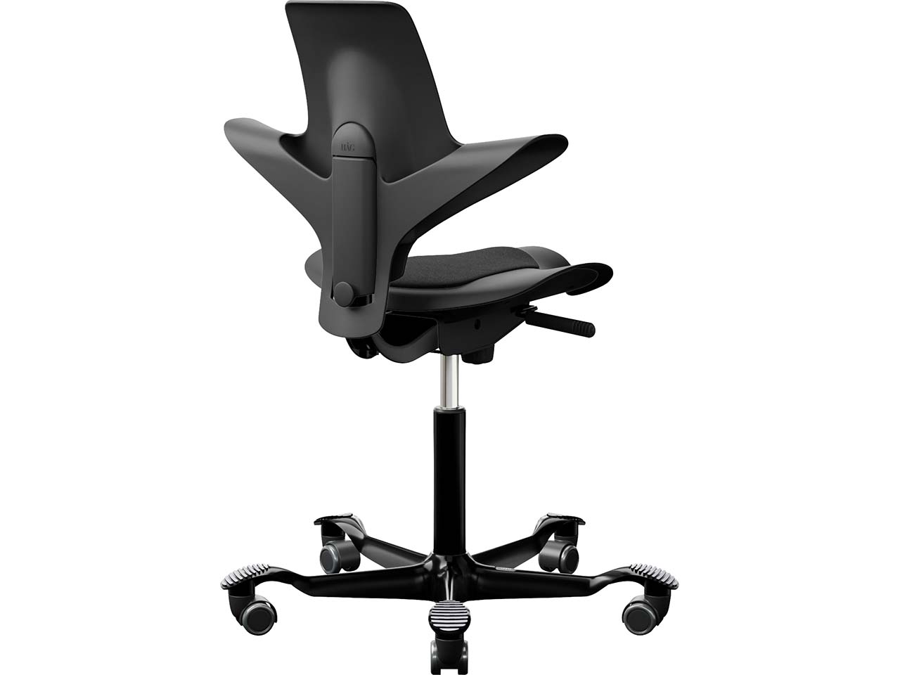 HAG Bürodrehstuhl "Capisco Puls 8010" Gestell: schwarz,Stoff: "Cura" black