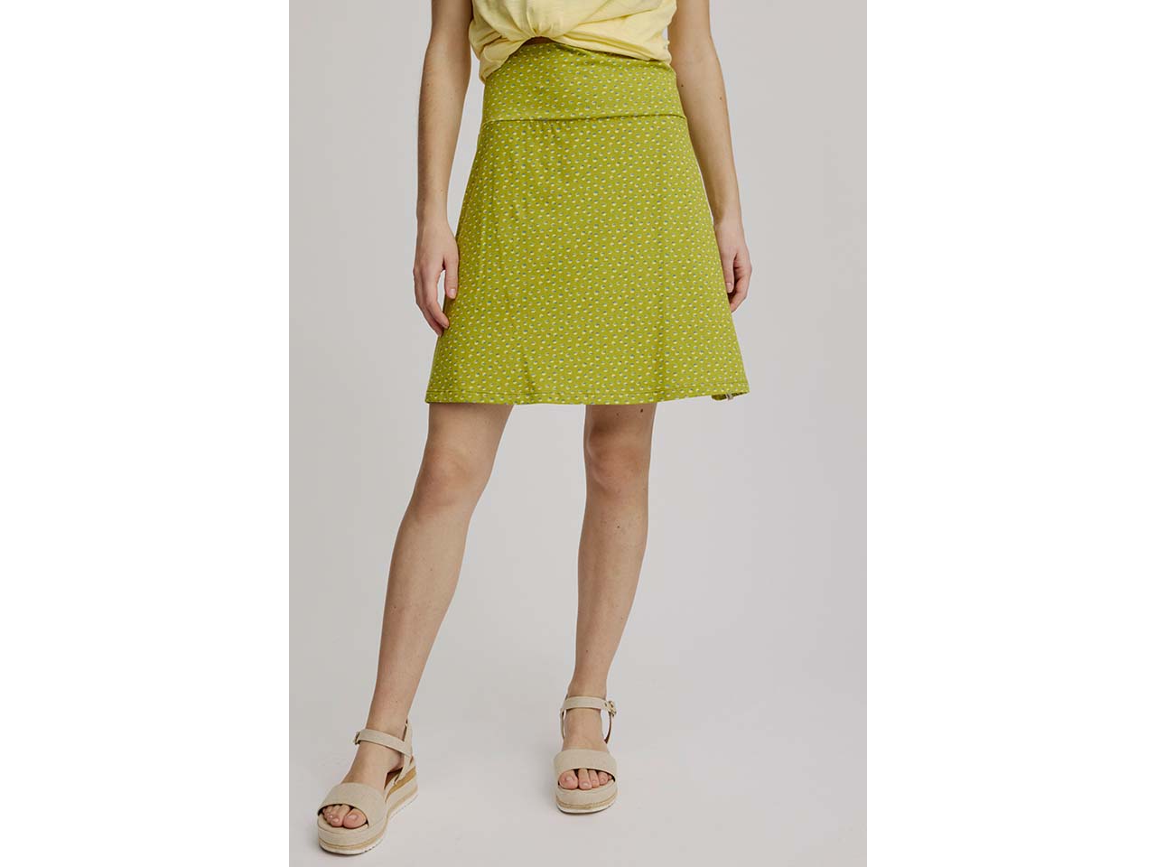 tranquillo Bio-Damen-Mini-Rock mit Kellerfalten, dots, Gr. S