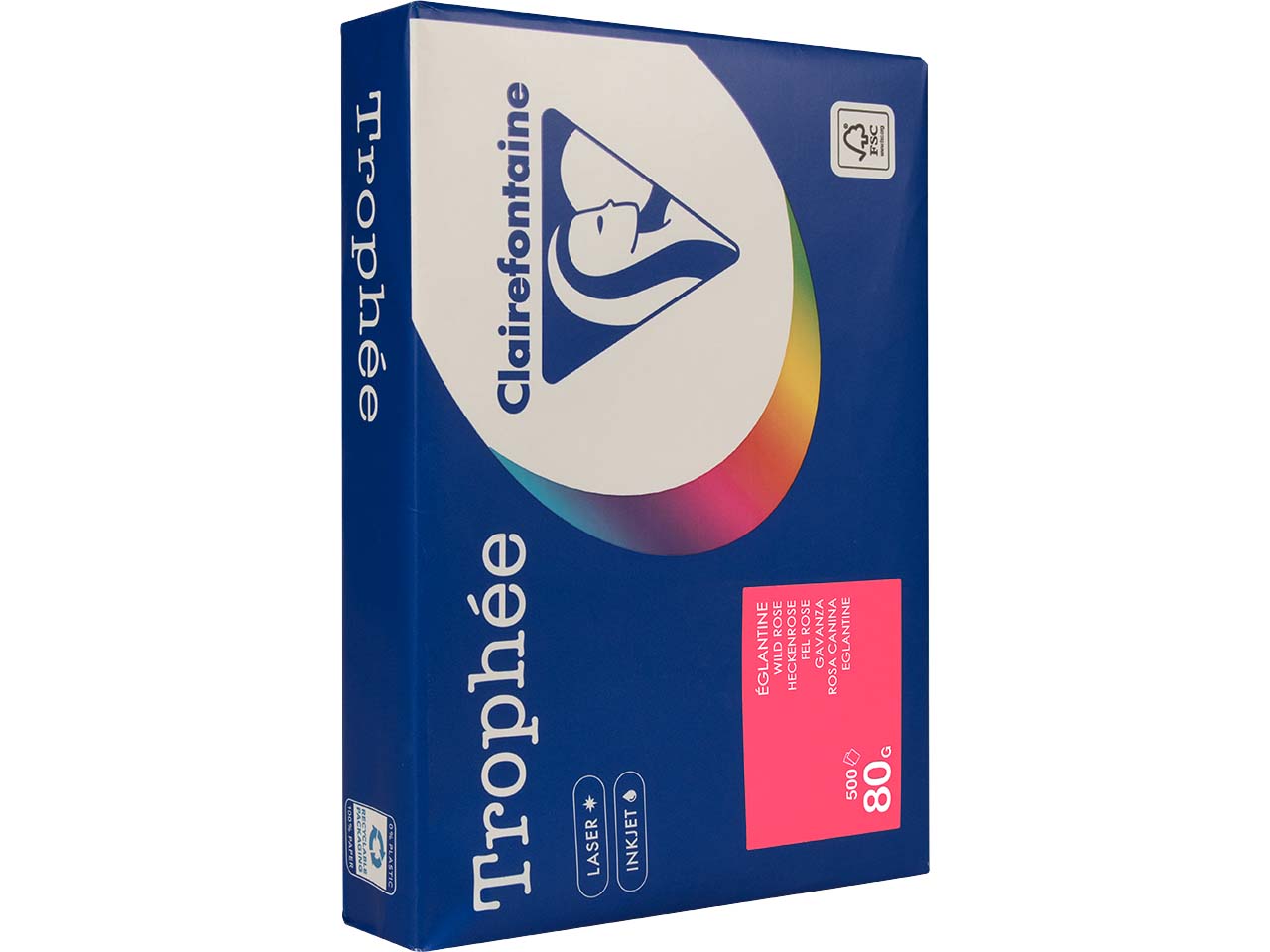 Clairfontaine Farbiges Kopierpapier "Trophee" 80 g/m², DIN A4, heckenrose