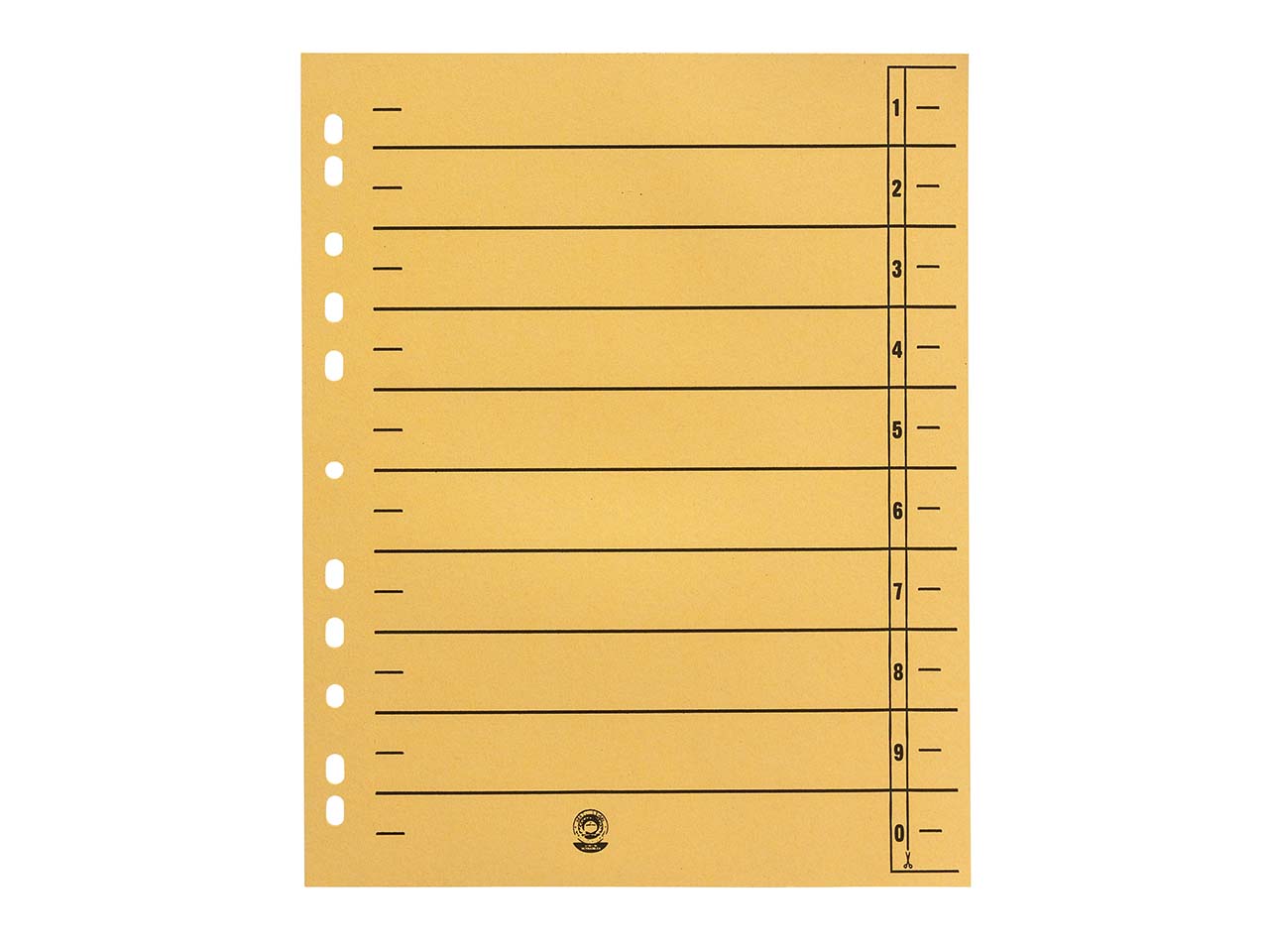 50 Trennblätter gelb, 230 g/m²