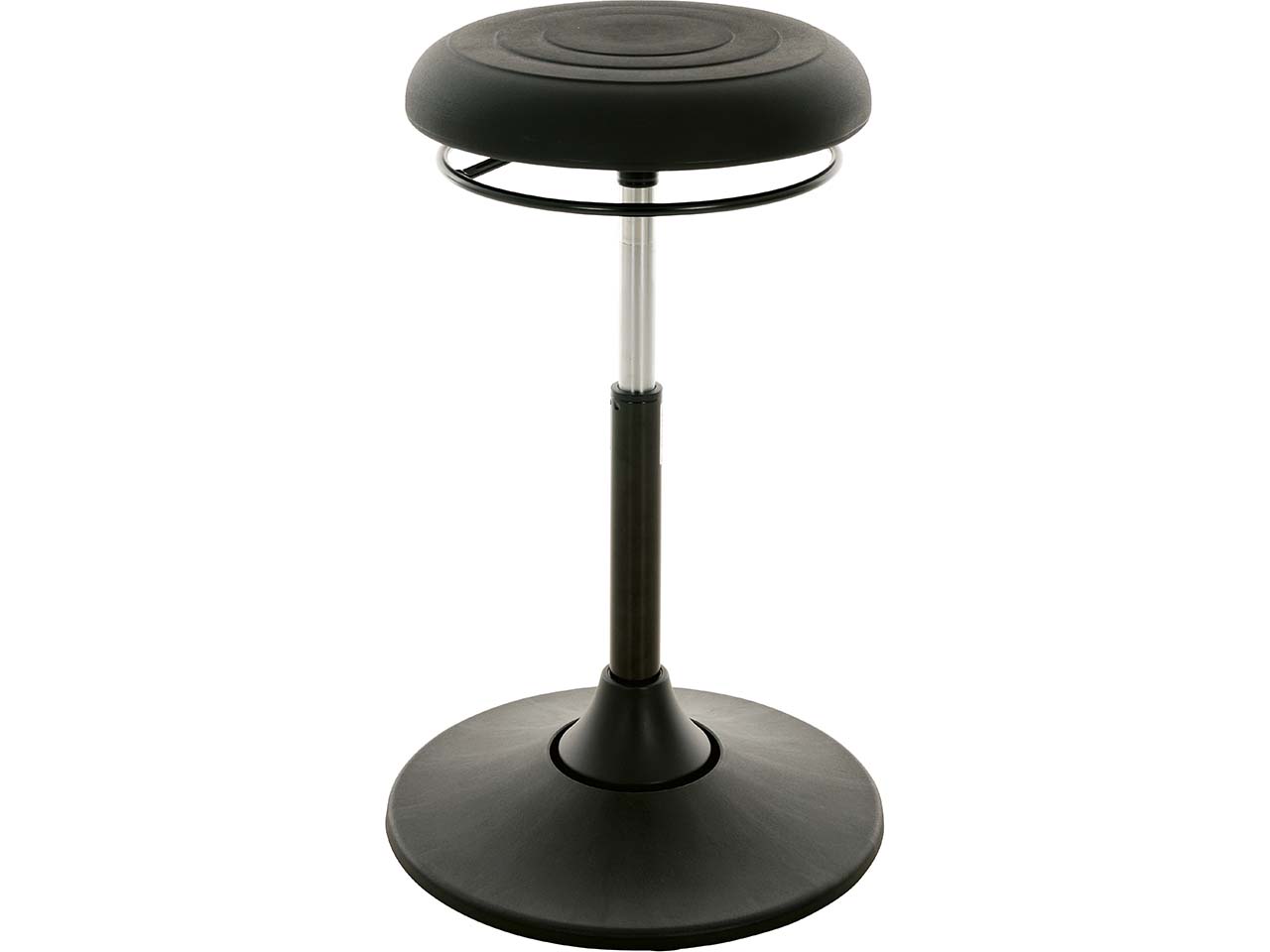 Bewegungshocker mit Ringauslösung, Stoffsitz