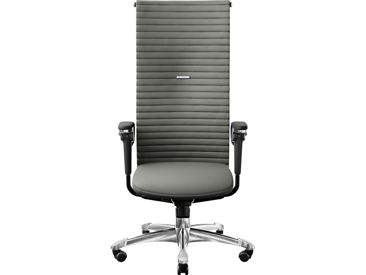 HAG Bürodrehstuhl "Excellence 9331" TiltDown AL, Gestell: si, Leder "PalomaSoft" warm grey