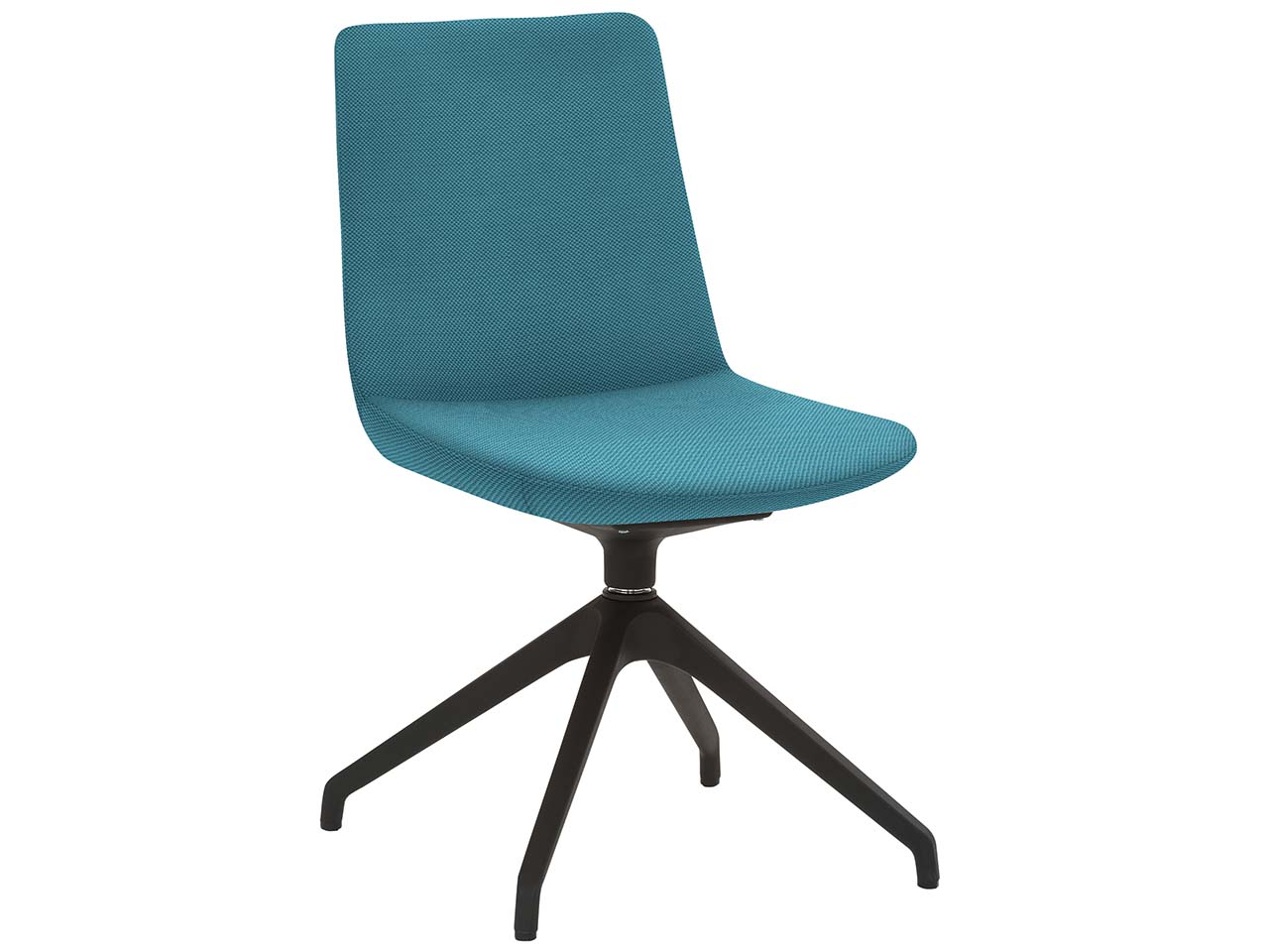 Besucherstuhl "2008" mit Sternfuß-Gestell, türkis