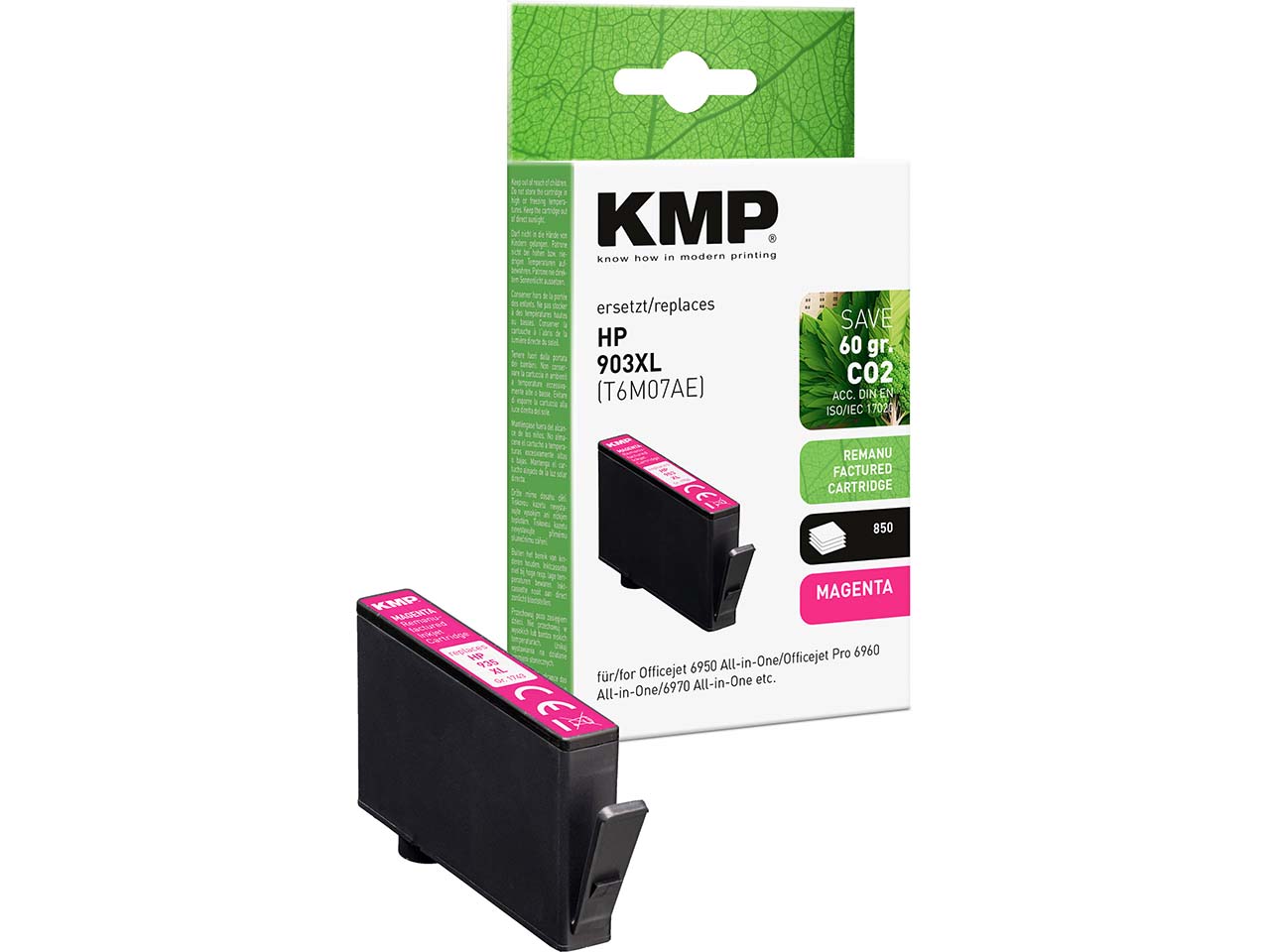 KMP Tintenpatrone ersetzt hp T6M07AE, Nr. 903XL magenta