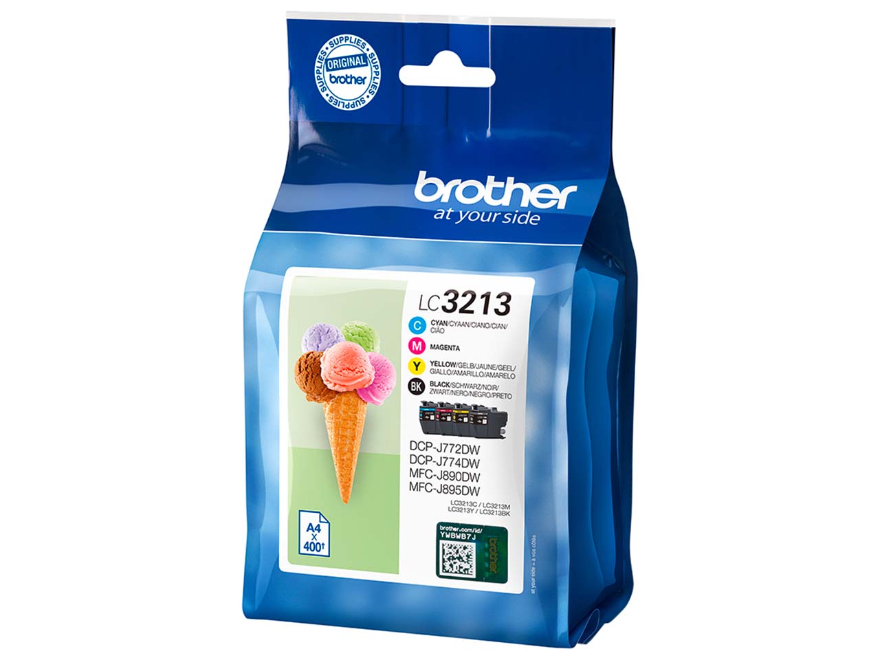 Brother Tintenpatronen LC-3213BK/C/M/Y schwarz, cyan, magenta, gelb 4er-Set