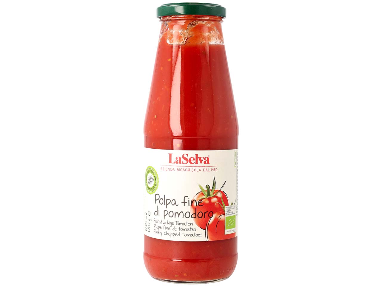 LaSelva Bio-Tomatenpolpa, kleinstückig, 690 g