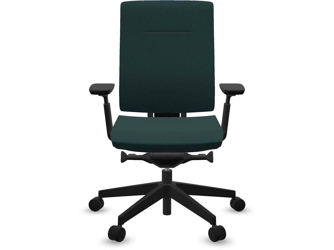Profim Bürodrehstuhl "XENON" mit Armlehnen, Gestell: schwarz, Stoff: grün