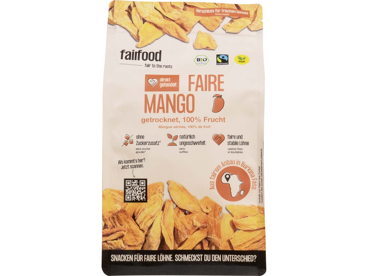 FAIRFOOD Bio-Mango, getrocknet, 400 g