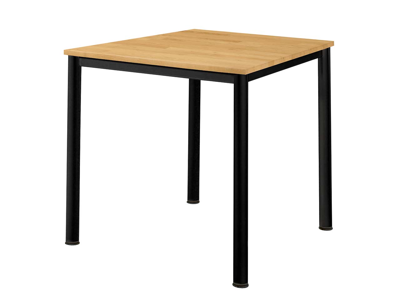 Konferenztisch "CONTACT Base" rechteckig, 80 x 80 cm, schwarz, Buche geölt