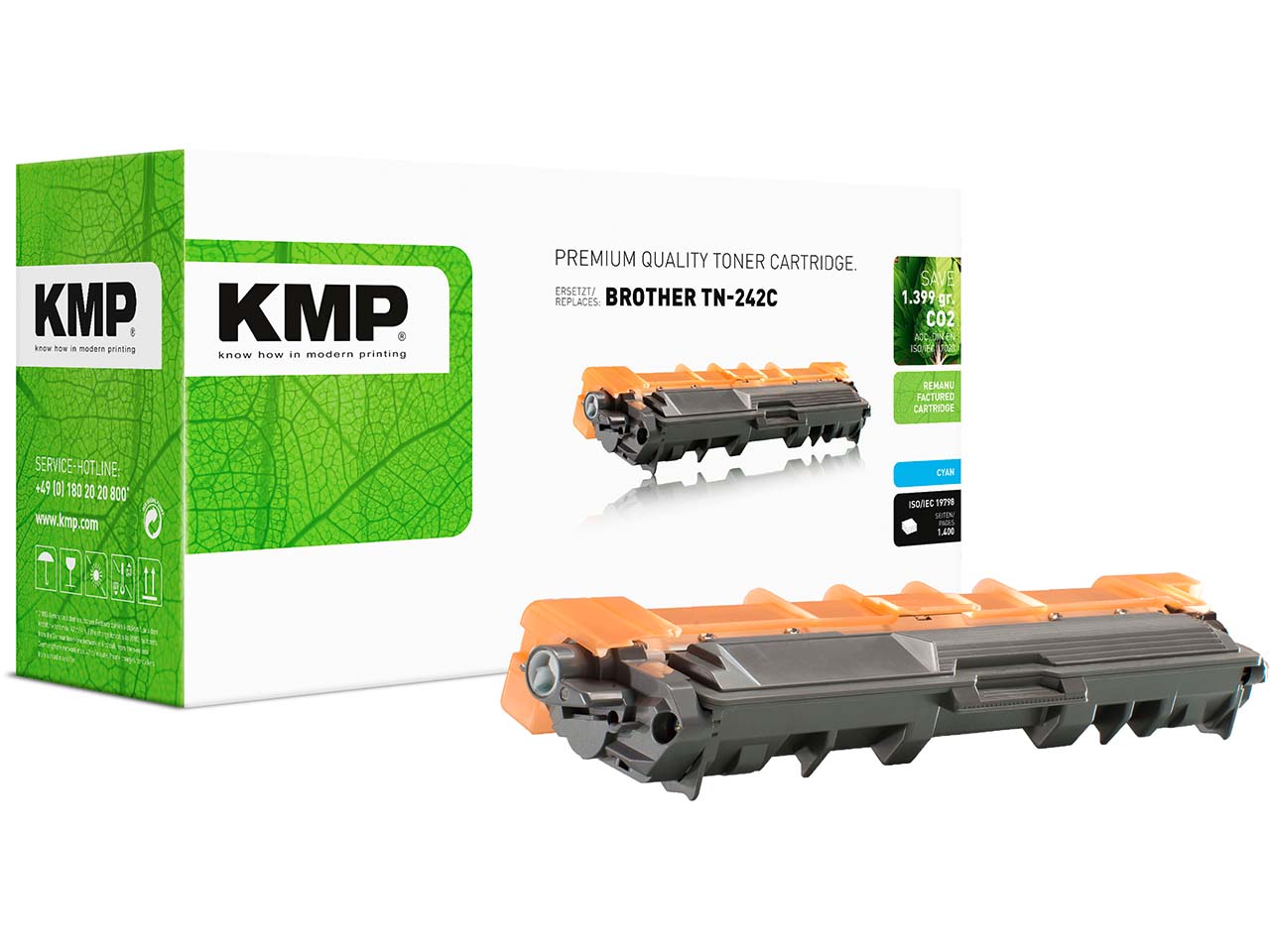 KMP Toner ersetzt Brother TN-242C cyan