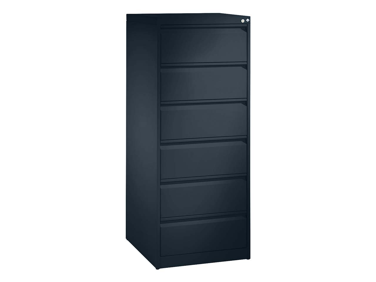 C+P Karteikartenschrank zweibahnig, 6 Schubladen DIN A5 quer anthrazit