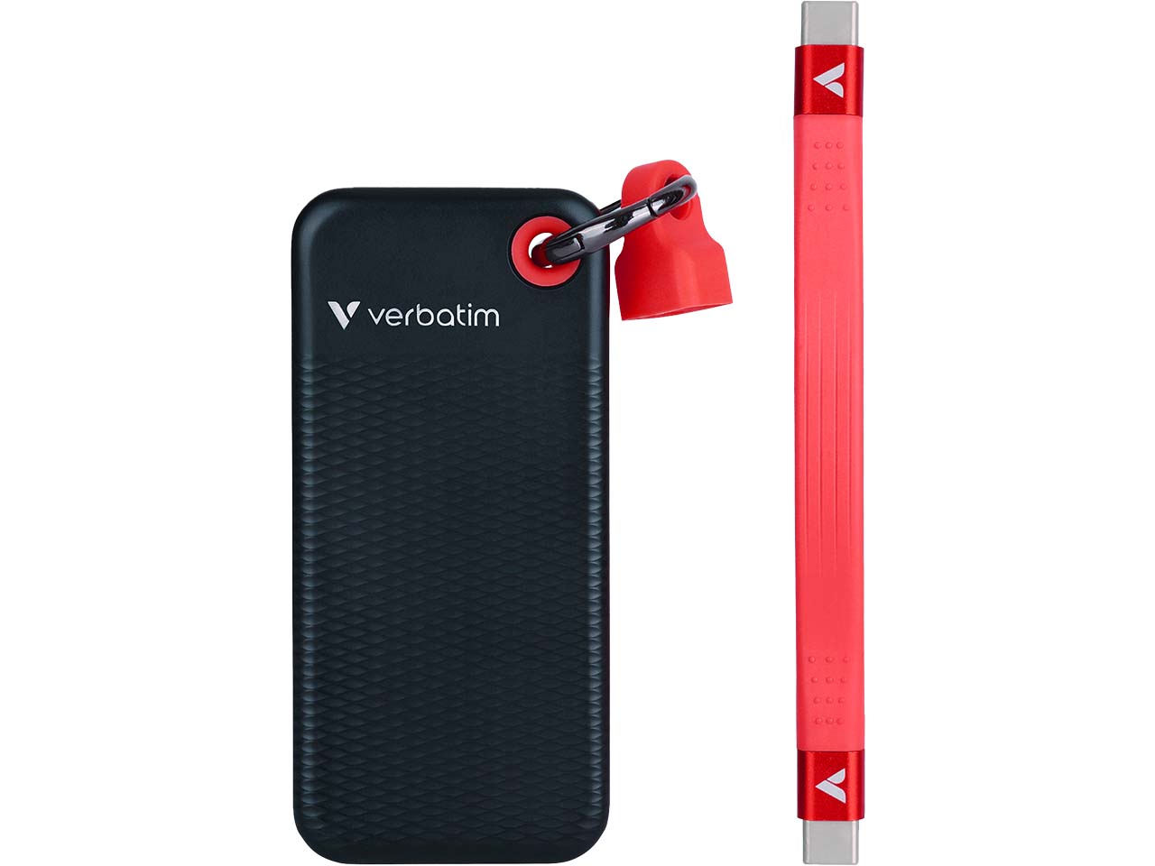 Verbatim Externe SSD-Festplatte "Pocket" schwarz, rot 2 TB