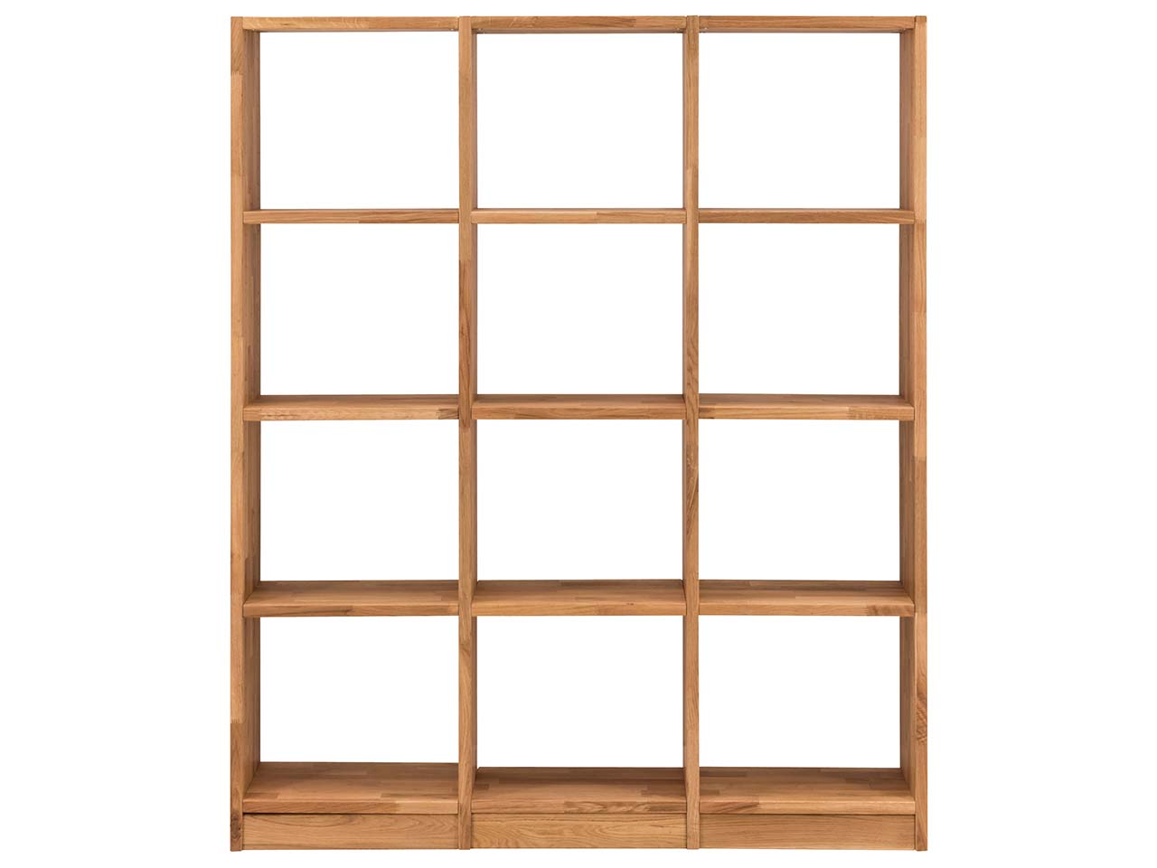 Regal "Grid" 3 x 4 Fächer, B 136 x H 164 x T 34 cm, Wildeiche geölt