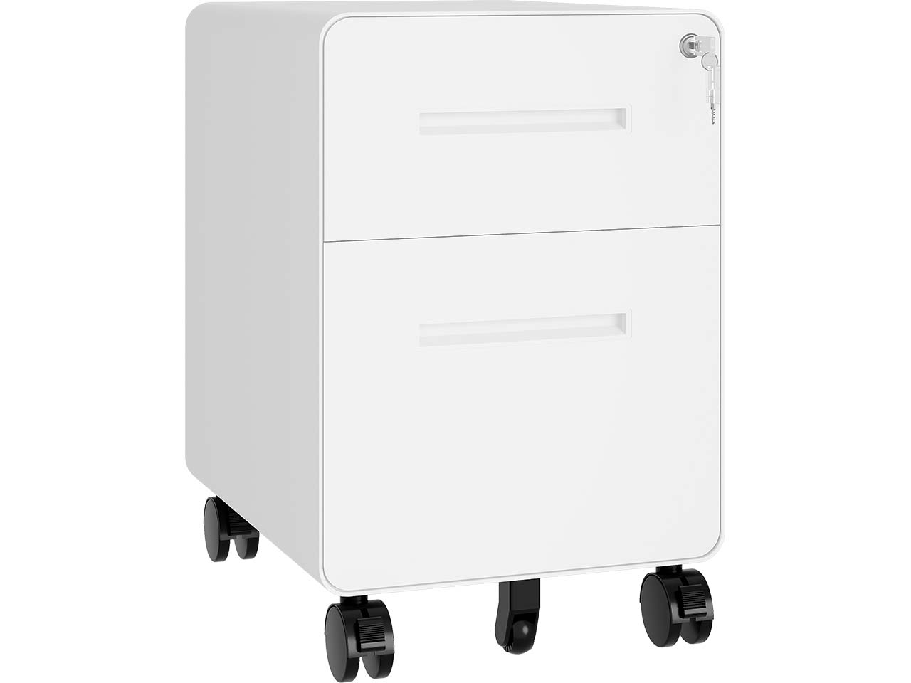 BISLEY Rollcontainer "EasyRoll" mit 1 Schublade und einer HR, Tiefe 50 cm, weiß