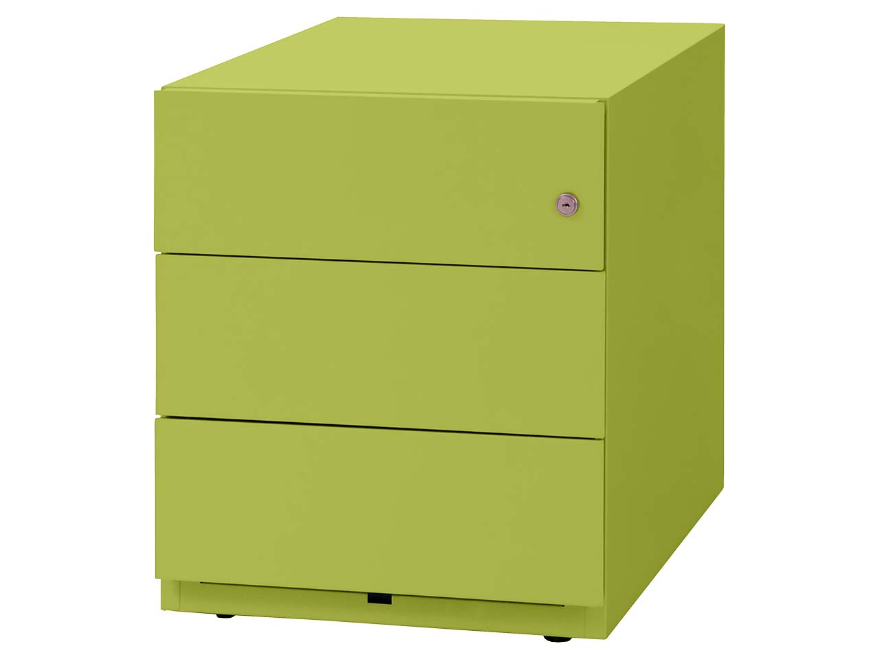 BISLEY Rollcontainer "Note" mit 3 Schubladen T 56,5 cm grün