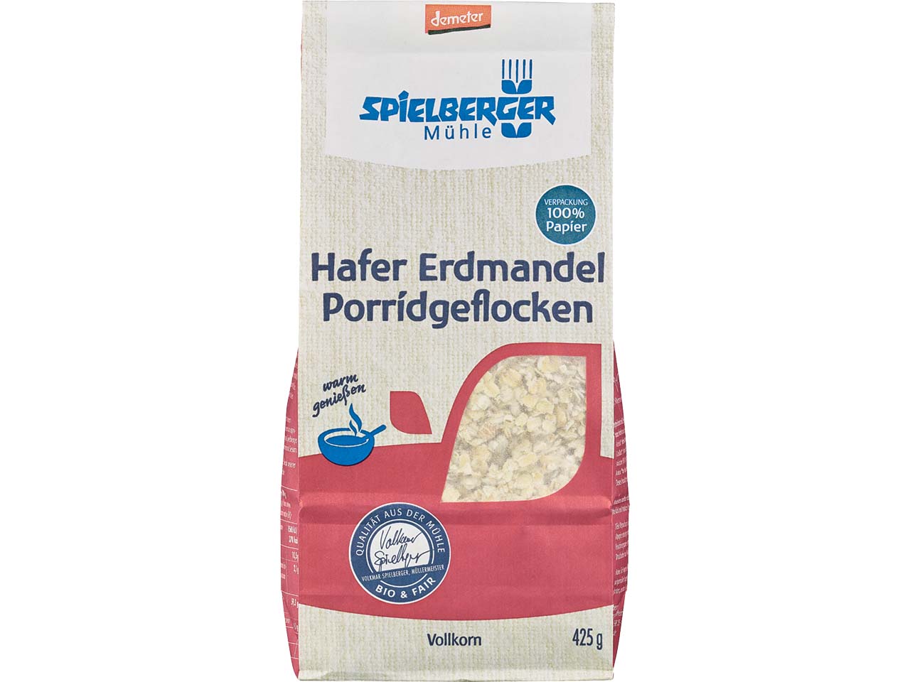 Spielberger Mühle Bio-Hafer-Erdmandel-Porridgeflocken, 425 g