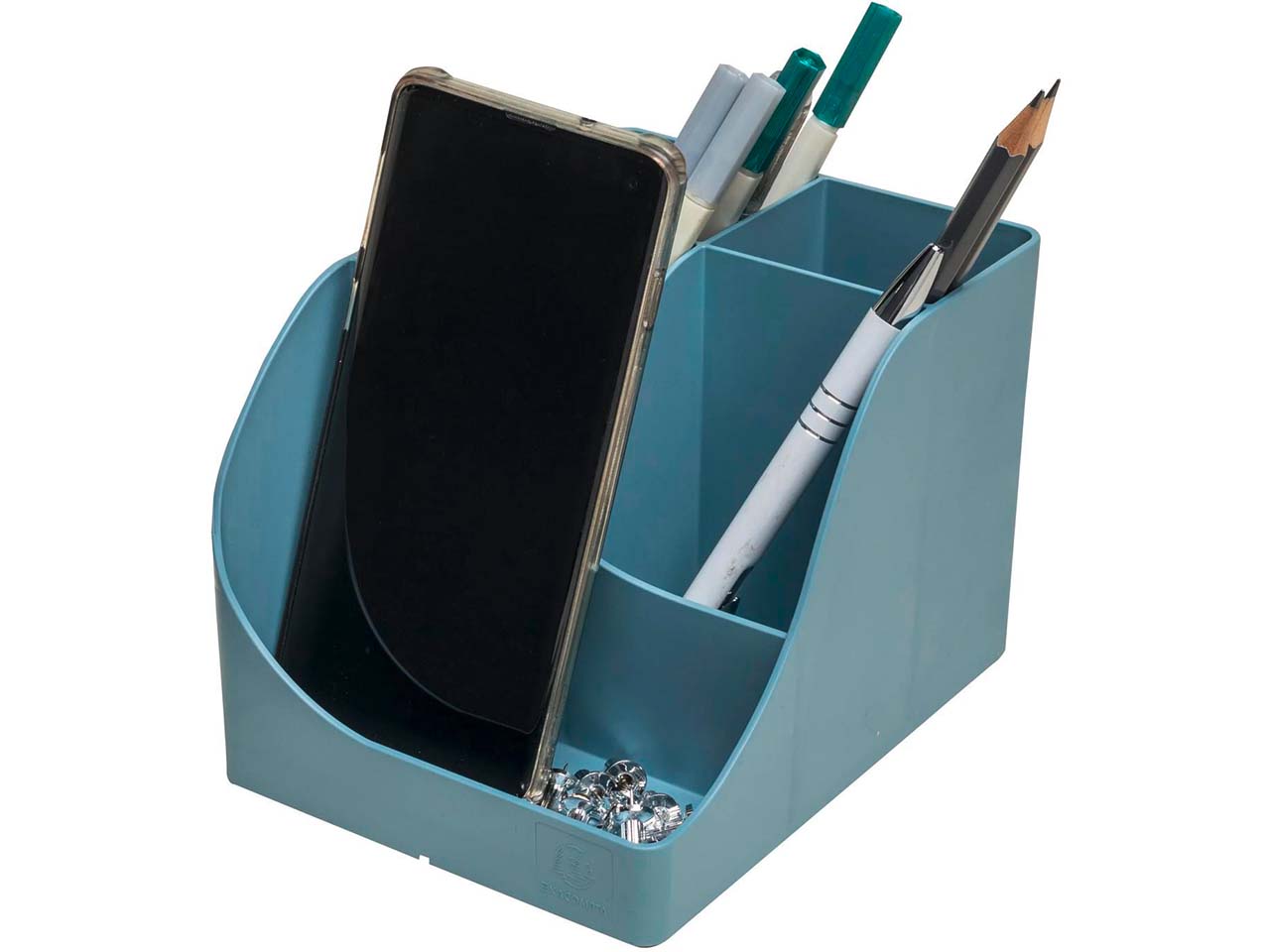Exacompta Stifteköcher "Pen Wave AutentiK" 5 Fächer, blau-grau Exacompta Stifteköcher "Pen Wave AutentiK" 5 Fächer, blau-grau