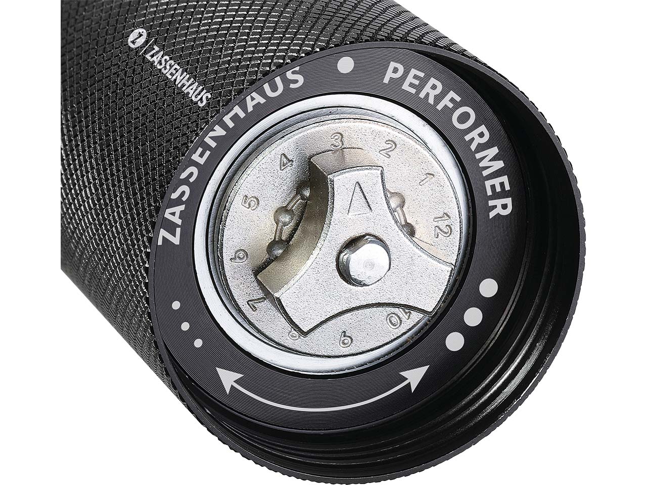 Zassenhaus Gewürzmühle "PERFORMER" mit Nussbaumholz, 13 cm