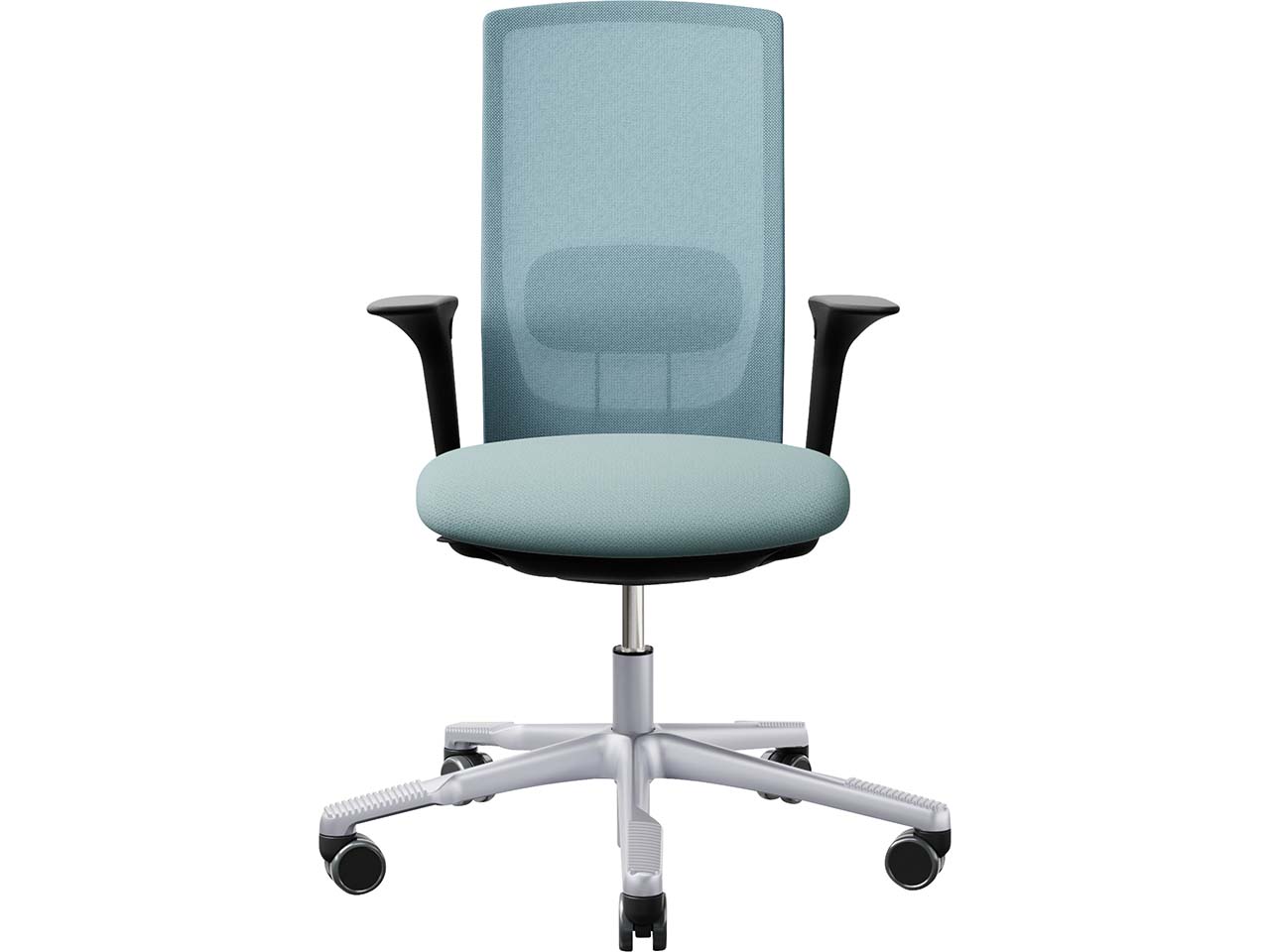 HAG Bürodrehstuhl "Futu mesh 1100-S" mit AL, Gestell: silber, Stoff: "FutuKnit" Frost