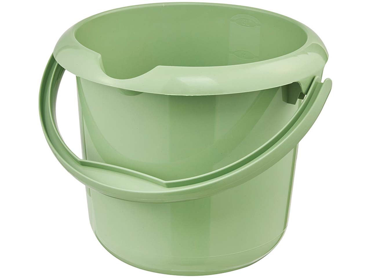 keeeper Eimer "Mika Eco Line" mit Ausguss, Skala und Griff, Ø 24 cm, 5 l, grün