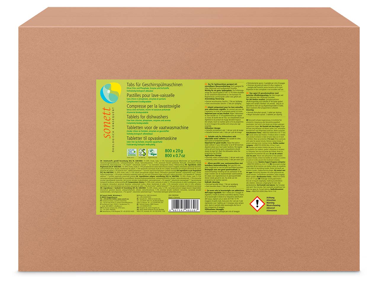 Sonett Spülmaschinen-Tabs, 800 Stk.
