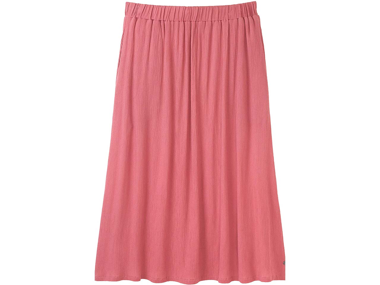 tranquillo Damen-Midi-Rock aus Crinkle-Viskose, mit Taschen, rose wine, Gr. 38